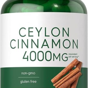 Ceylon Cinnamon Capsules 4000 mg | 120 Capsules | Non-GMO and Gluten-Free Supplement